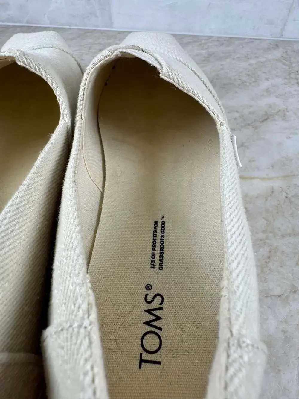 TOMS Alpargata Platform Rope Espadrille Natural Slip On Shoes Womens 7.5